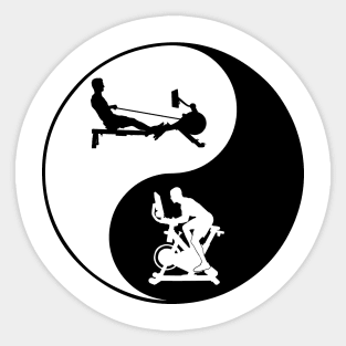 Yin Yang Rower Bike Sticker